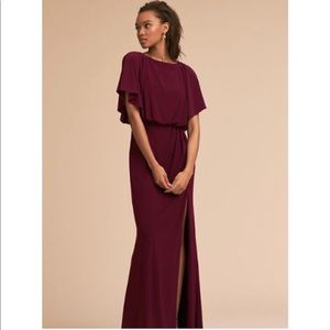 BHLDN Lena Bridesmaid Dress in Port Wine Sz. 2